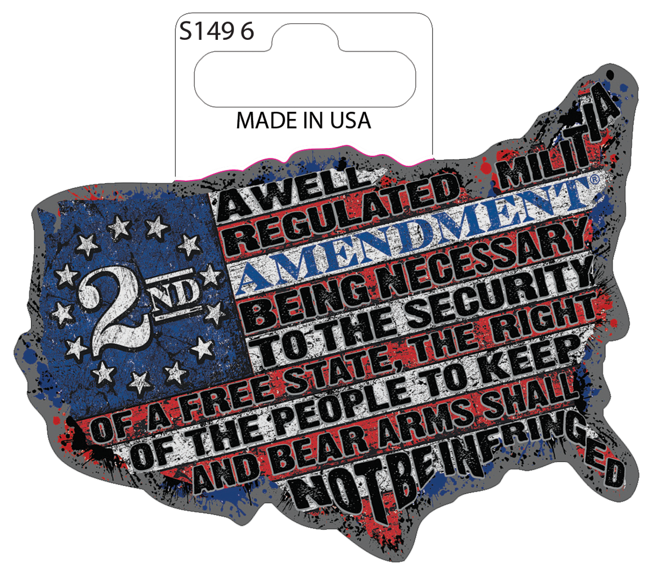  Sticker - 2ND AMENDMENT NATION Matte (set of 6) 