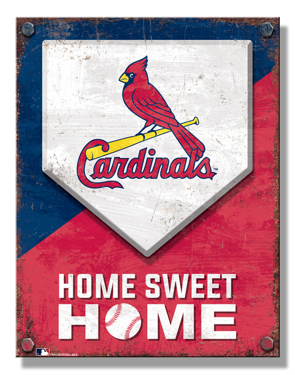 Licensed: MLB St. Louis Cardinals Logo and Team Name on Red by