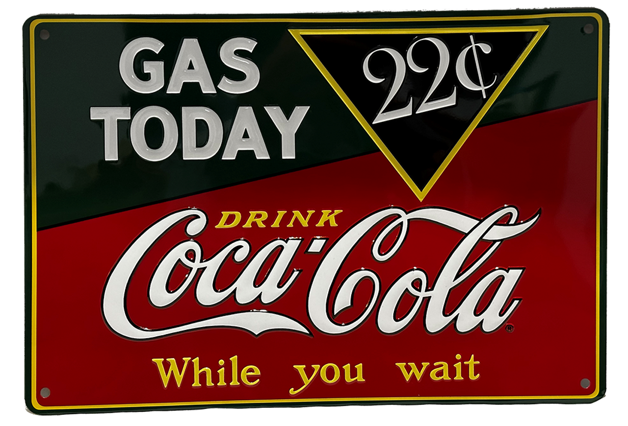 Coke Gas Today Sign