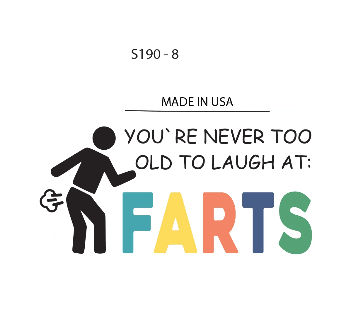 Sticker - laugh at farts (set of 6)