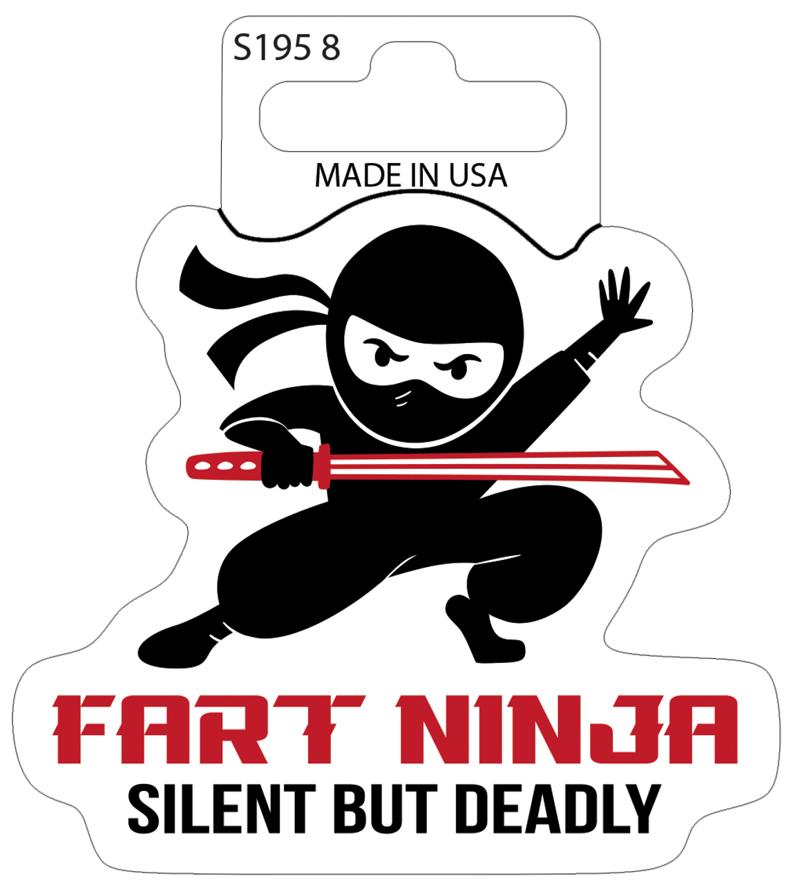  Sticker - Fart Ninja - Matte (set of 8) 