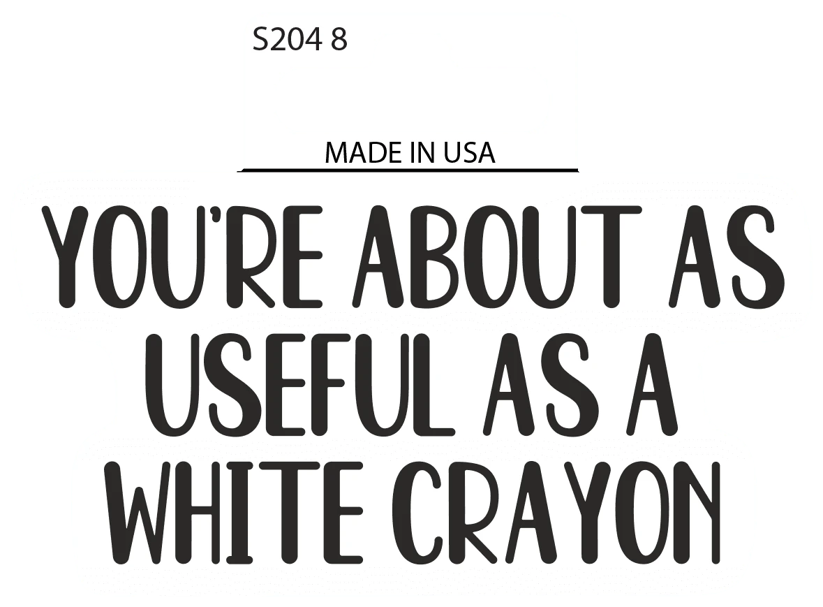 Sticker - White crayon (set of 6)