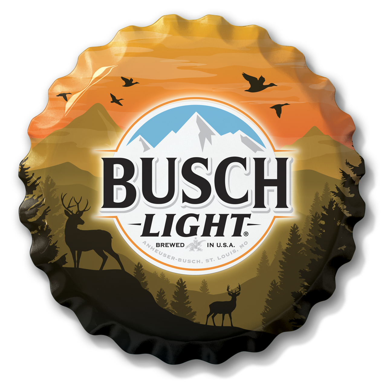 Anheuser-Busch Bottle Cap: Busch Light Hunting-18"Dia. 