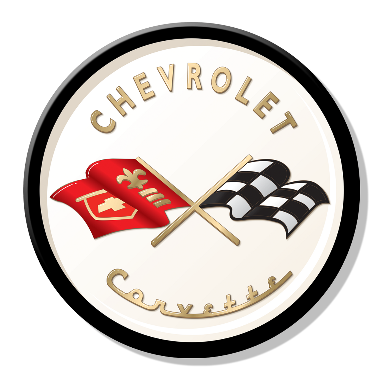 General Motors Magnet: Corvette Flags 