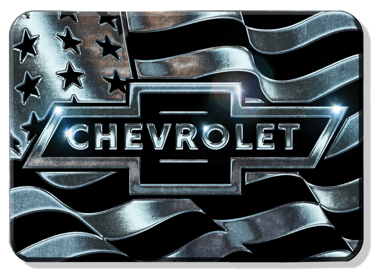 General Motors Magnet: Chevy Metal Flag 