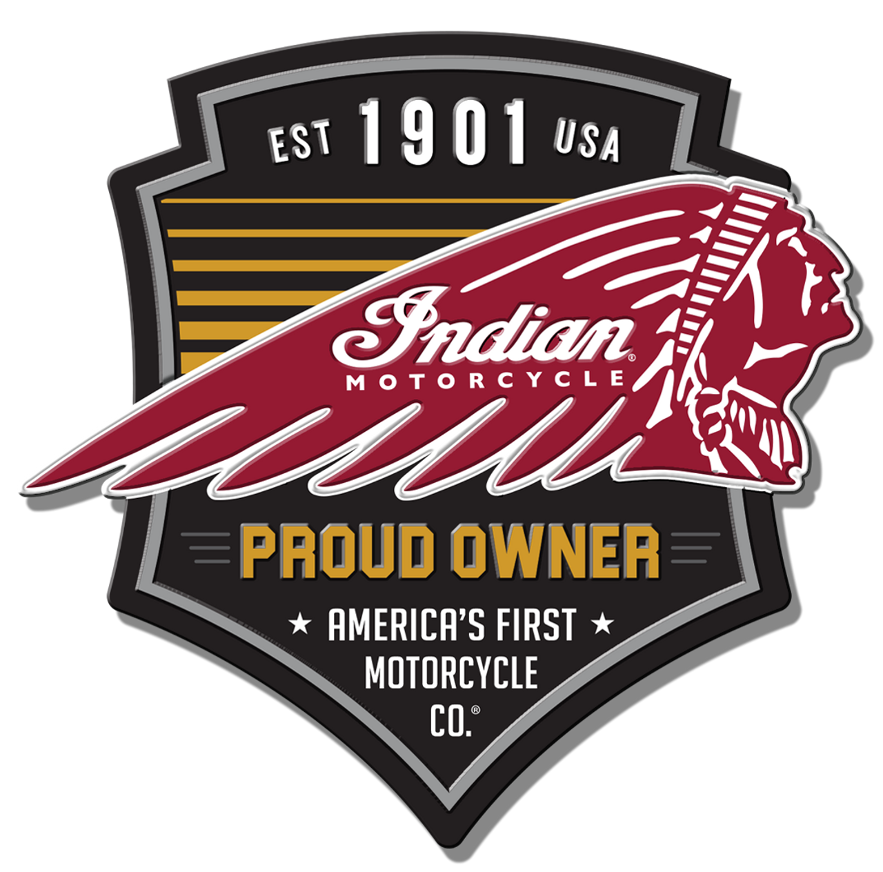 Indian Motorcycles Indian Motorcycle - Embossed Premium - 23" x 15.5" 