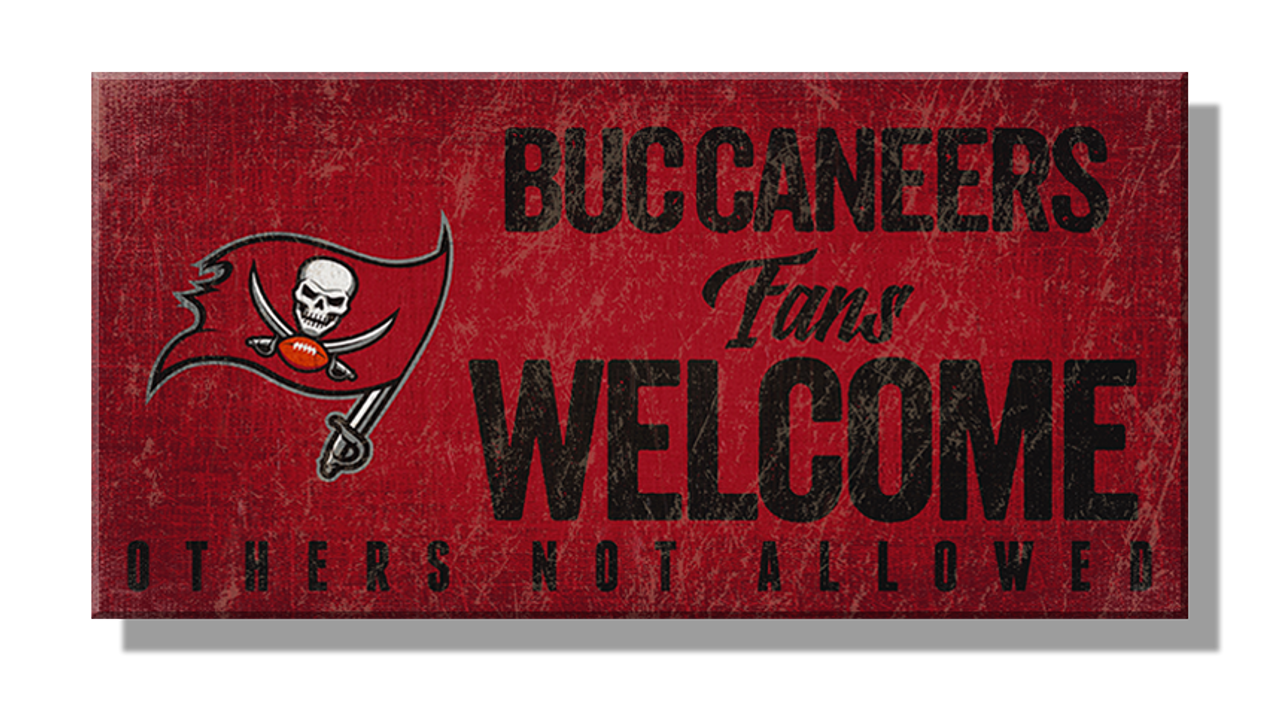 NFL 6"x 13" MDF Buccaneers Fans Welcome Sign 