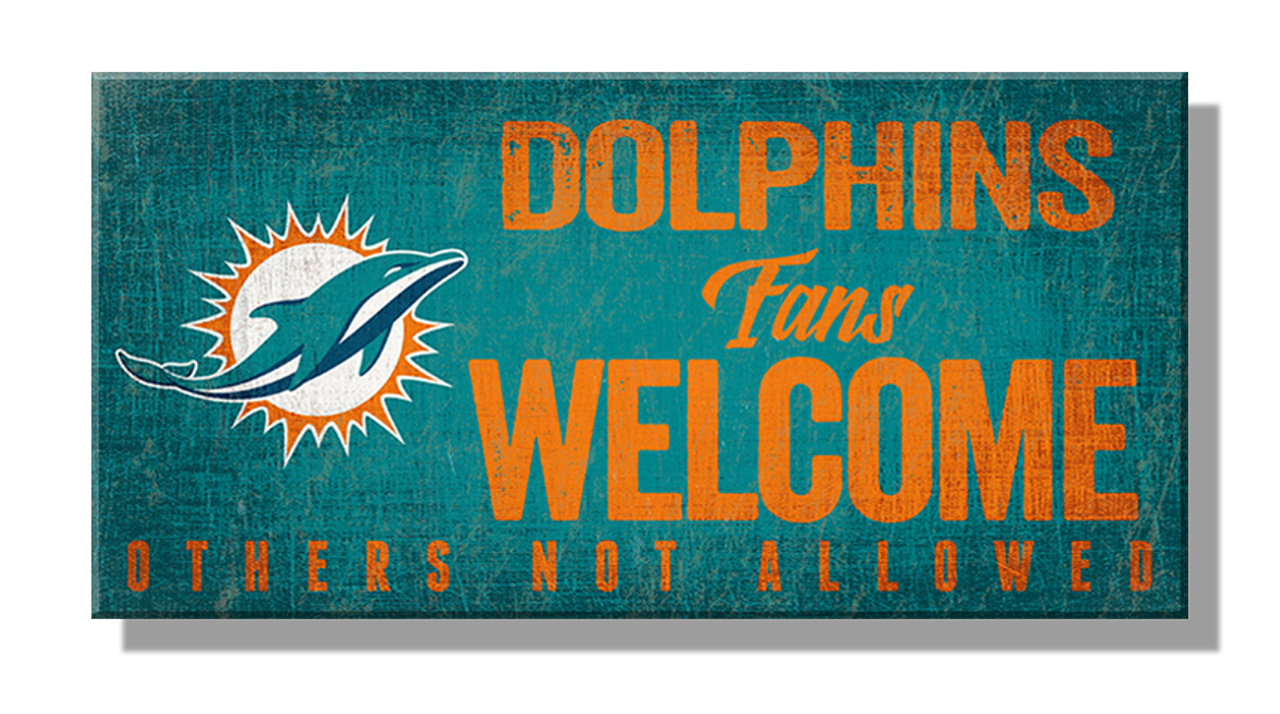 NFL 6"x 13" MDF Miami Fans Welcome Sign 
