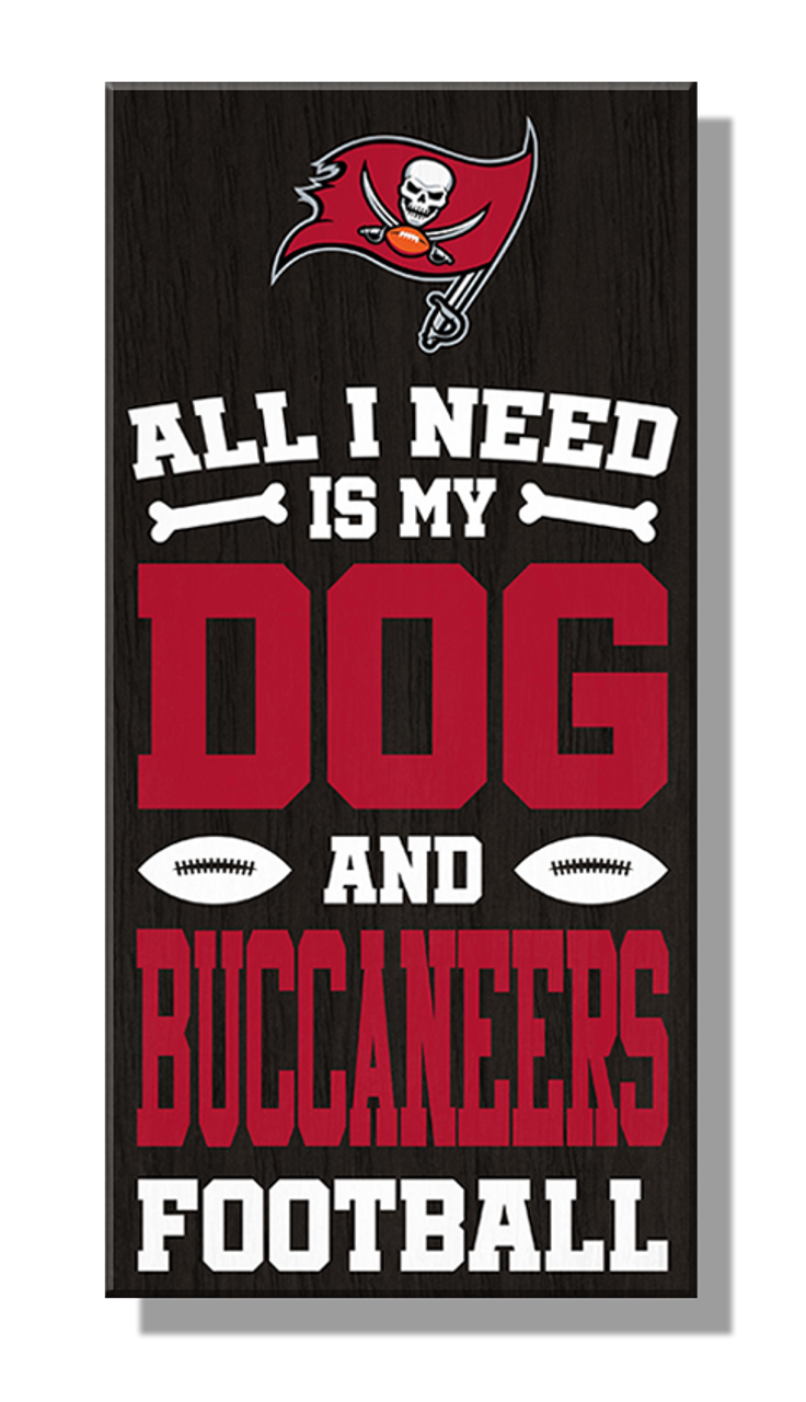 NFL 6" x 12" MDF Buccaneers - Dog Sign 