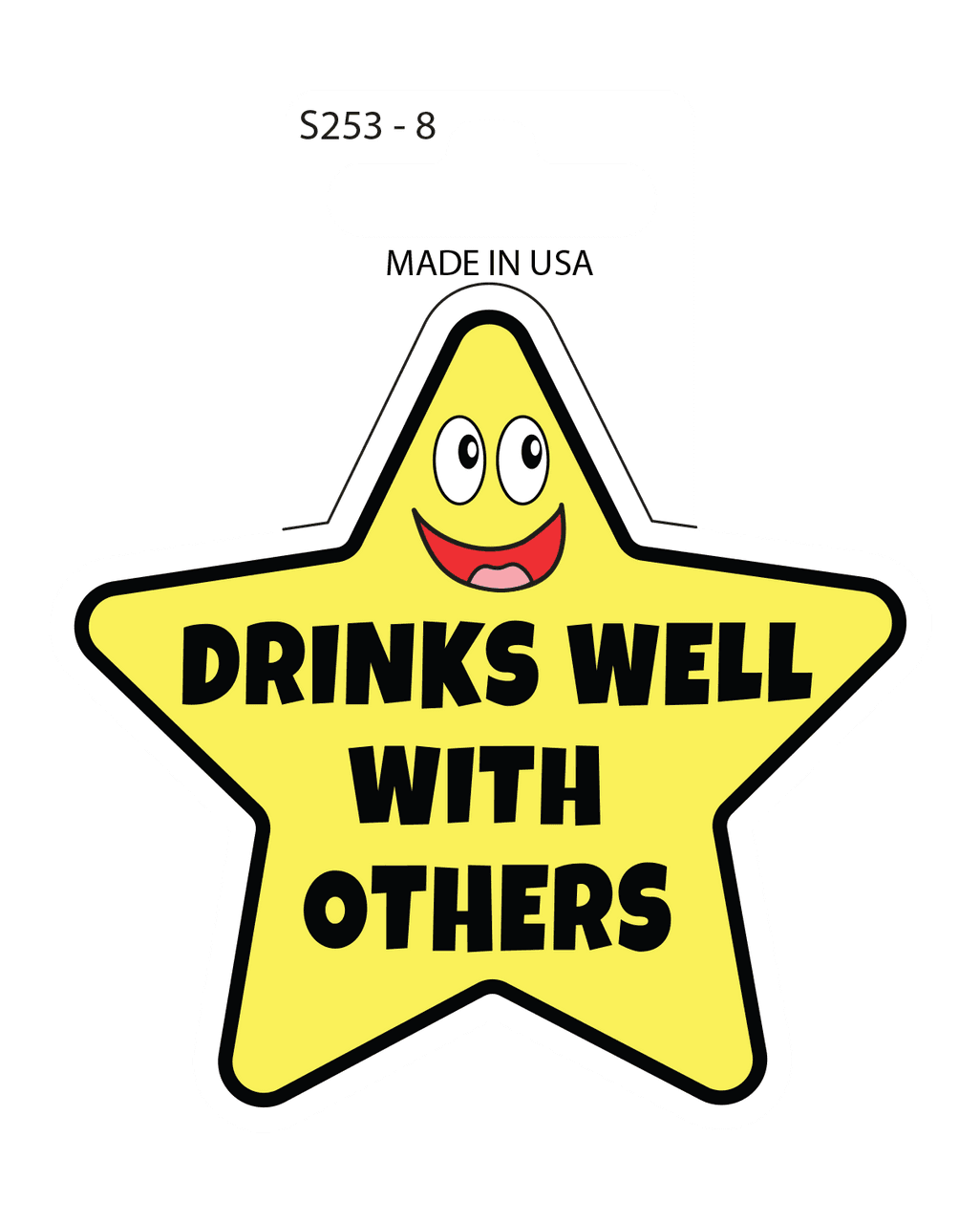  Sticker - Drinking Gold Star (Set of 8) 