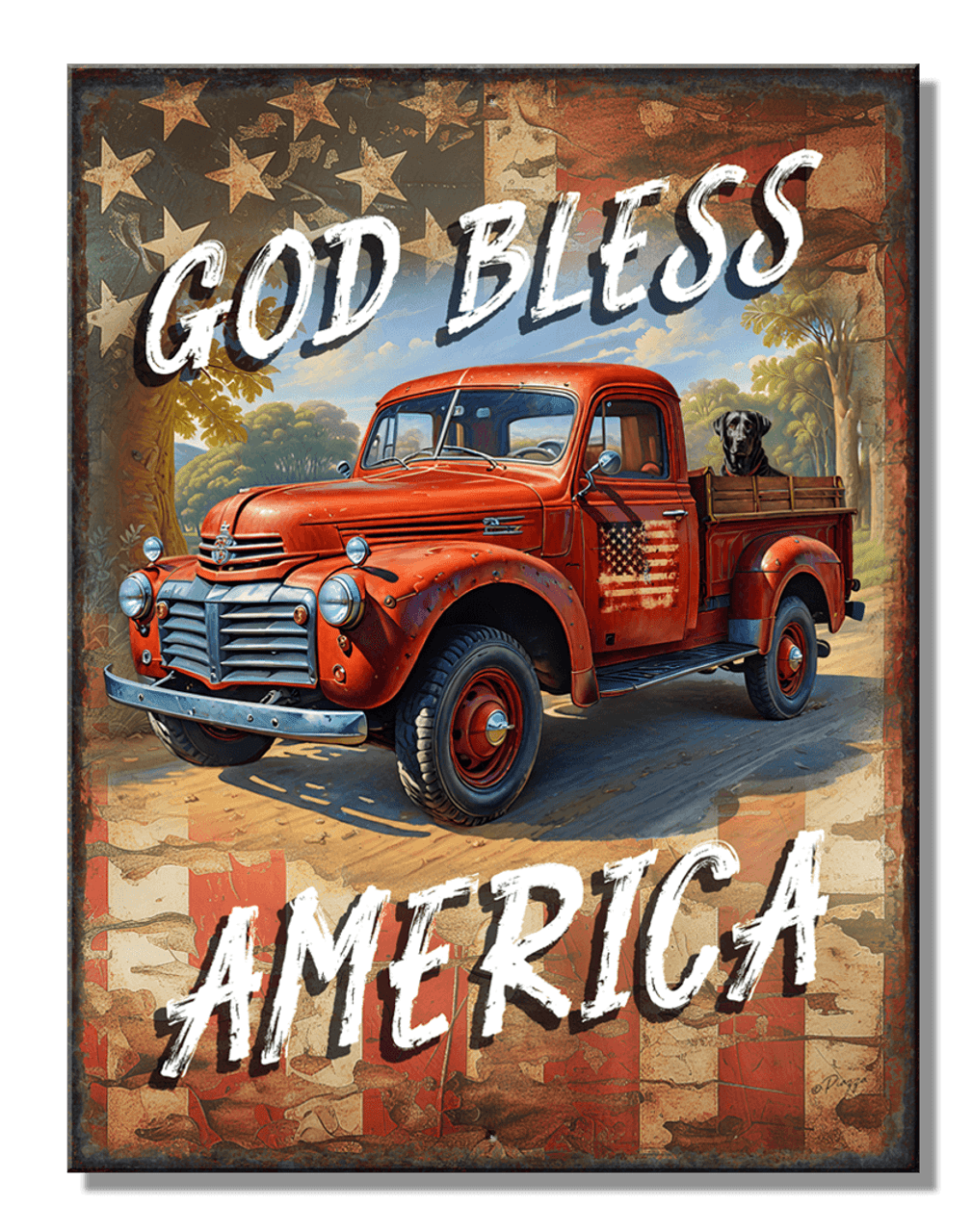  SH - God Bless America 8.25" x 10.75" 