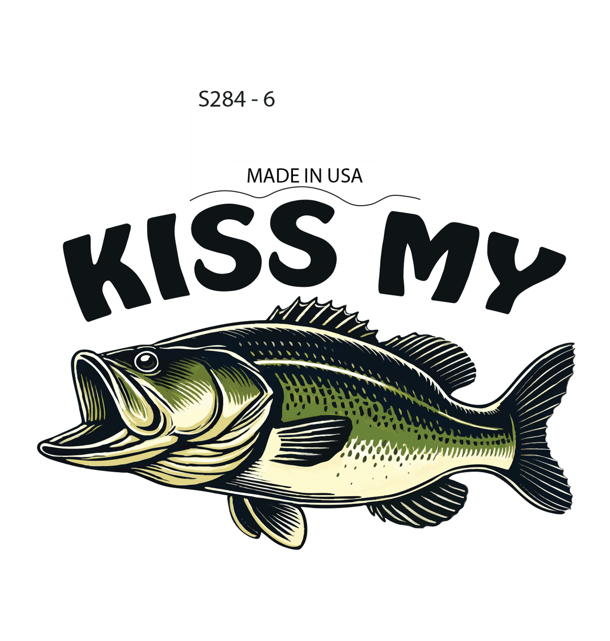  Sticker - Kiss My Bass (Set of 6) 
