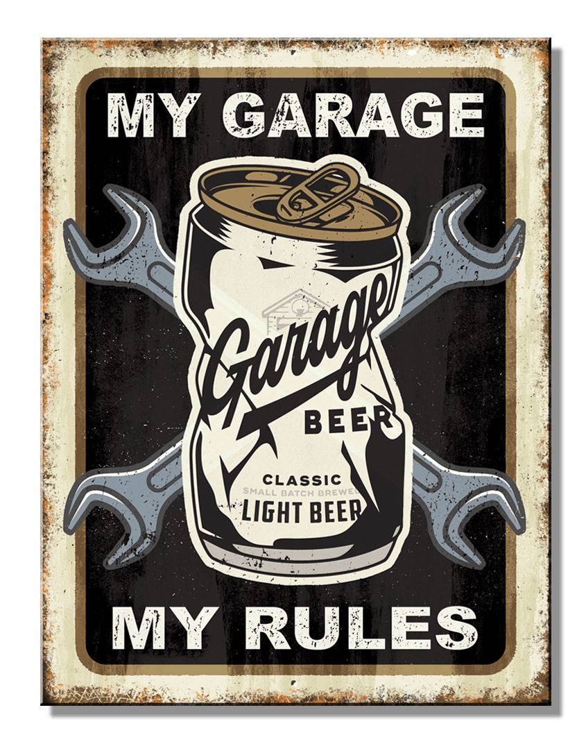  SH - Garage Beer Rules 8.25" x 10.75" 