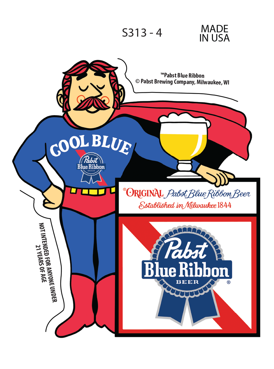 Sticker - Pabst Cool Blue (Set of 4)