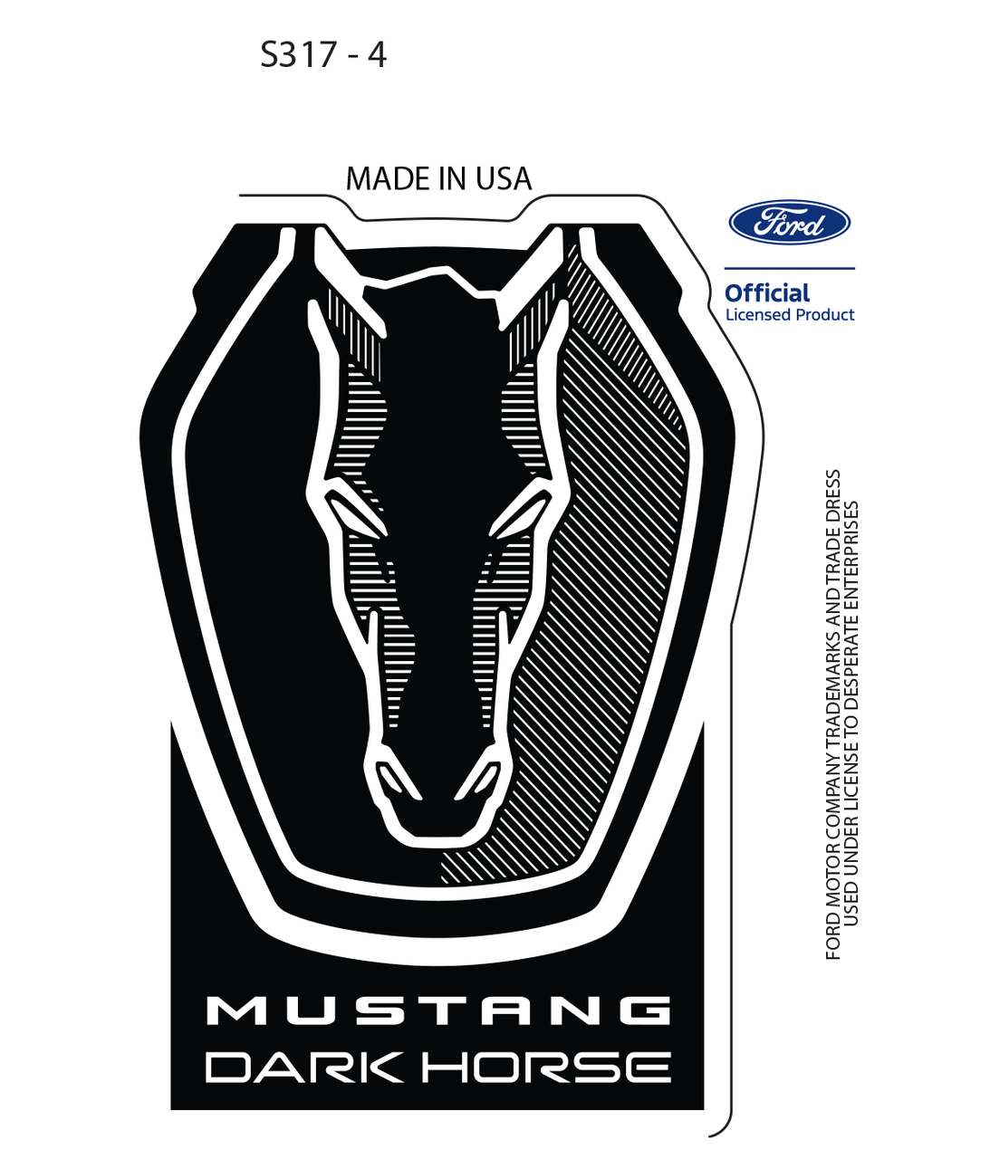 Sticker Ford Mustang (set of 4)