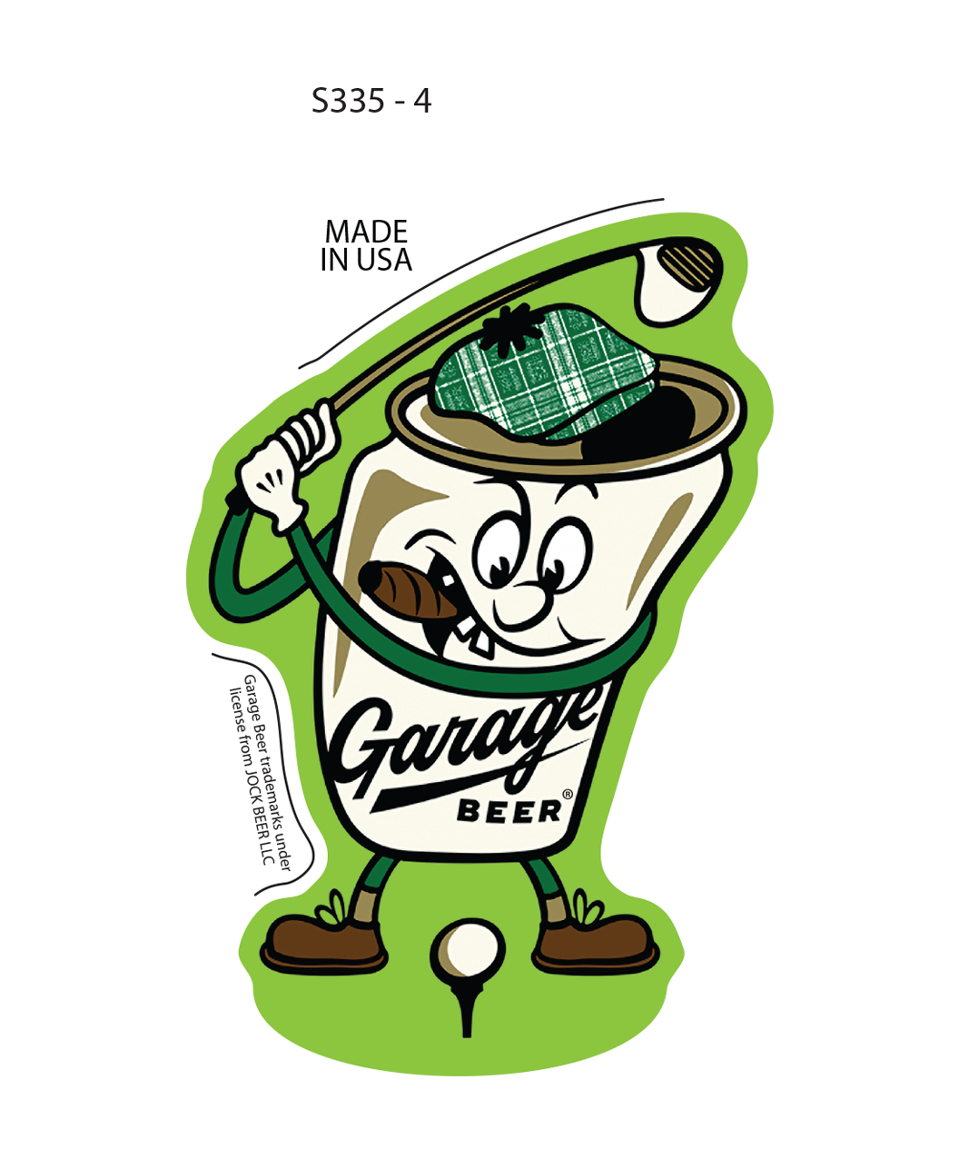 Sticker - Garage Beer Golf (Set of 4)