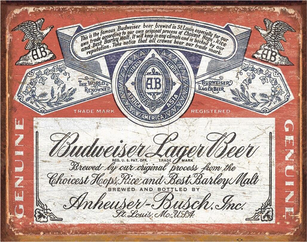 バドワイザー ポスター 額縁 Budweiser Beer ad 1934 バドワイザー ポスター 額縁 Budweiser Beer ad 1934