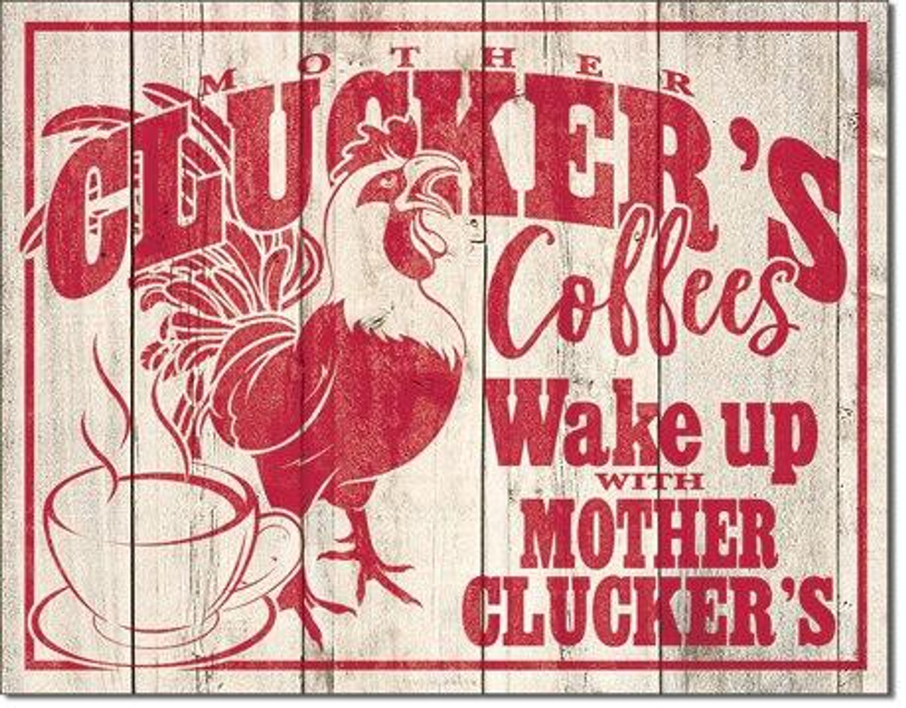 Cluckers Coffees
Brand: N/A
Sign Material: Tin sign
Sign Size: 16"Wx12.5"H
Print Layout: Horizontal/Landscape
Made In: U.S.A

Proudly & Always Will be AMERICAN Made!
