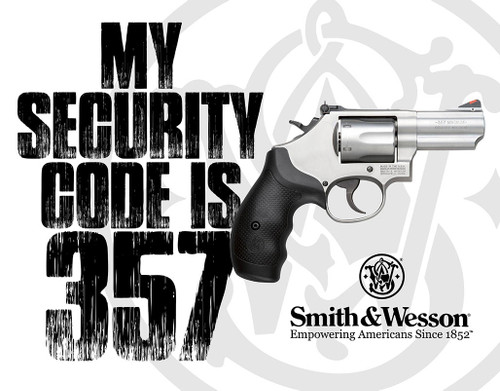 S & W - Security Code | Desperate Enterprises Wholesale Sign