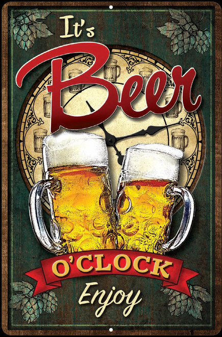 Beer oclock ALUMINUM 7.75 x 11.75