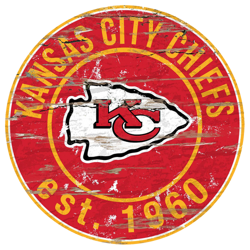 24 MDF Kansas City Chiefs NFL Sign