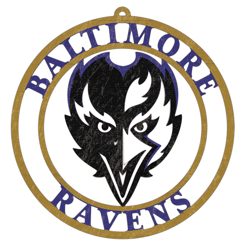 16 MDF Baltimore Ravens Logo Cutout sign