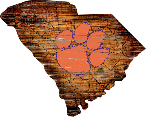 24 State - Clemson MIN OF 5 MIX AND MATCH WOOD SPORTS SIGNS