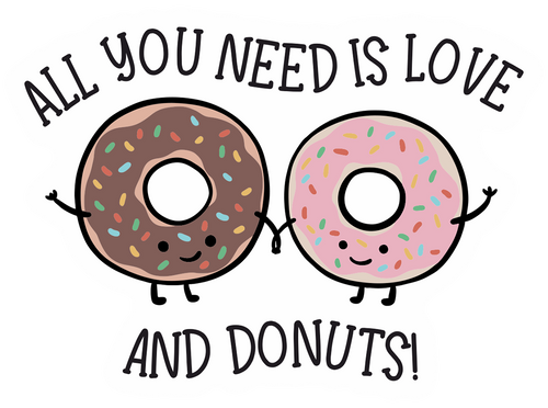  Love and Donuts Matte (set of 8) 