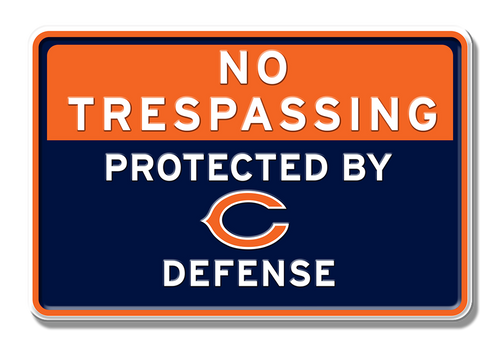 NFL Chicago Bears  Defense Embossed Aluminum 7.5" x 11.5"  NFL Chicago Bears  Defense Embossed Aluminum 7.5" x 11.5"