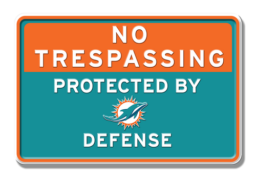 NFL Miami Dolphins Defense Embossed Aluminum 7.5" x 11.5" 