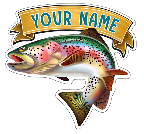  Sticker - Name Drop Trout Sticker Gloss (set of 30) 