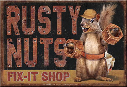 Magnet Rusty Nuts Garage