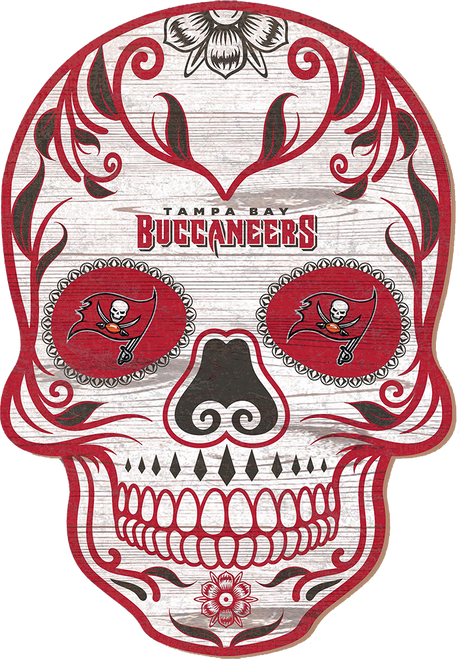 NFL 12" MDF Tampa Bay Buccaneers Sugar Skull 