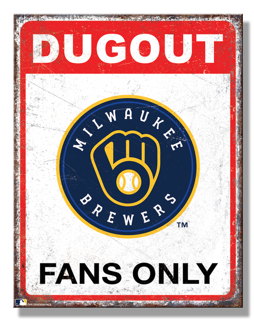 Fan Creations MLB Milwaukee Brewers Unisex Milwaukee Brewers Fans Welcome  Sign, Team Color, 6 x 12 (M0847-Brewers)