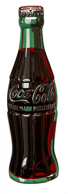 Coke Bottle Die Cut Sign