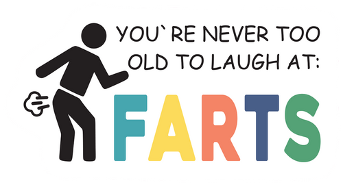  Sticker - laugh at farts - Matte (set of 8) 