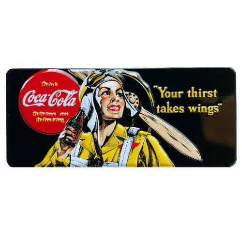 Coke Aviator Woman Magnet -  Ande Rooney