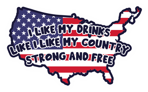  Sticker -Like my Drinks - Matte (set of 6) 