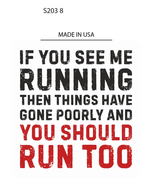 Sticker - See me Running (set of 6)