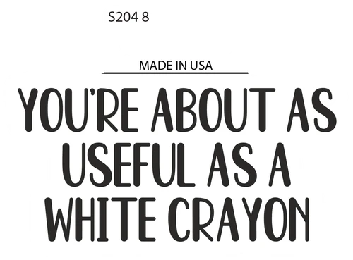 Sticker - White crayon (set of 6)