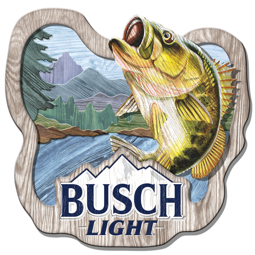 Anheuser-Busch 23" MDF Busch Light Fishing 