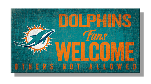 NFL 6"x 13" MDF Miami Fans Welcome Sign 