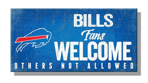 NFL 6"x 13" MDF Buffalo Fans Welcome Sign 