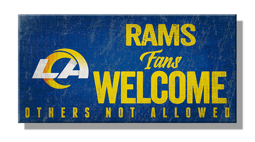 NFL 6"x 13" MDF Rams Fans Welcome Sign 
