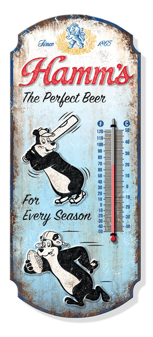 Hamm's Thermometer - HAMMS 17.5" x 7.5"