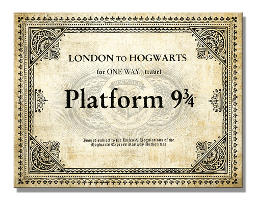 Warner Brothers SH - HP - TICKET 8.25" x 10.75" 