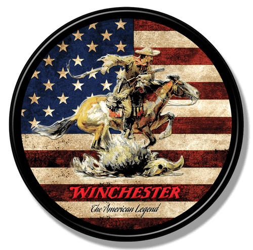 Winchester Flag Round **FULLY EMBOSSED STEEL**   Winchester Flag Round **FULLY EMBOSSED STEEL**