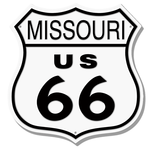  RT. 66 SHIELD MO **FULLY EMBOSSED STEEL** 