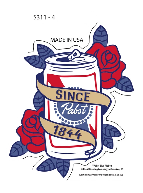 Sticker - Pabst Roses (Set of 4)