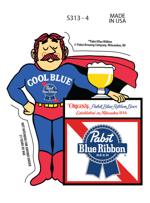 Sticker - Pabst Cool Blue (Set of 4)